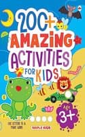 Cover of Brain Activity Book for Kids - 200+ Amazing Activities for Age 3+ - Kids Activity Book - Early Learning - Activities for Children: Maths, English, Mazes, Spot the Differences, Word Search
