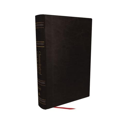 Cover of NKJV, Chronological Study Bible, Leathersoft, Black, Comfort Print