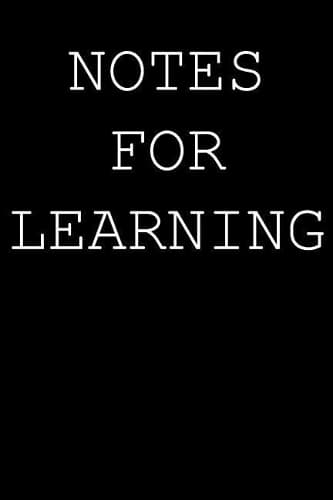 Cover of Notes for learning