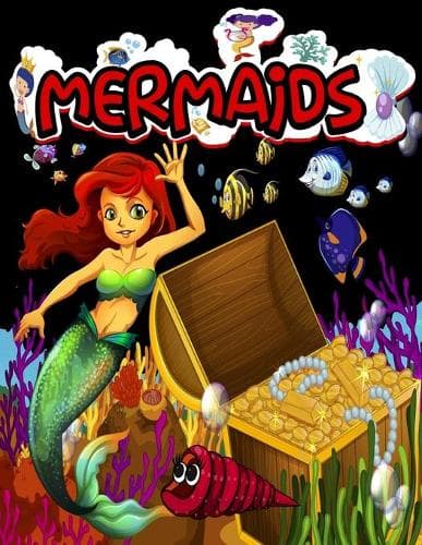 Cover of Little Mermaid Coloring Books For Kids Ages 4-8