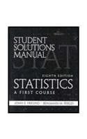 Cover of student Solutions Manual for Statistics: A First Course