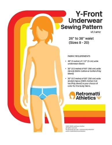 Cover of RetroMatti Athletics Retro Briefs Sewing Pattern