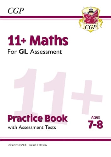 Cover of 11+ GL Maths Practice Book & Assessment Tests - Ages 7-8 (with Online Edition)