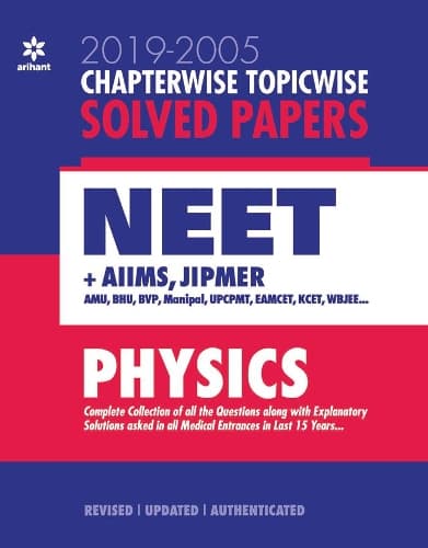 Cover of Chapterwise Topicwise Solved Papers Physics for Medical Entrances 2020