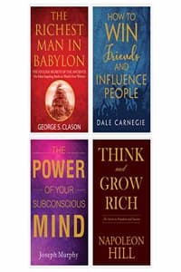 Cover of Greatest Books for Personal Growth, Influence People, Subconscious Mind & Wealth (Set of 4 Books) Perfect Motivational Book Gift Set