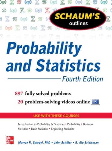 Cover of Schaum's Outline of Probability and Statistics