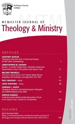 Cover of McMaster Journal of Theology and Ministry