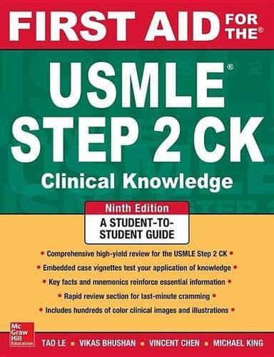 Cover of First Aid for the USMLE Step 2 Ck, Ninth Edition