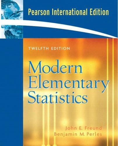 Cover of Modern Elementary Statistics