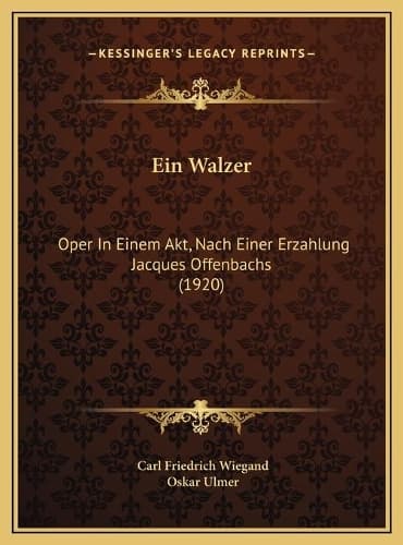 Cover of Ein Walzer