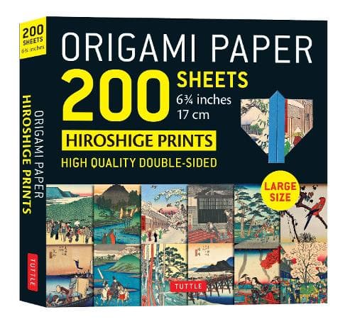 Cover of Origami Paper 200 sheets Japanese Hiroshige Prints 6.75 inch: Instructions for 6 Projects Included Large Tuttle Origami Paper: High-Quality Double Sided Origami Sheets Printed with 12 Different Prints (Instruct