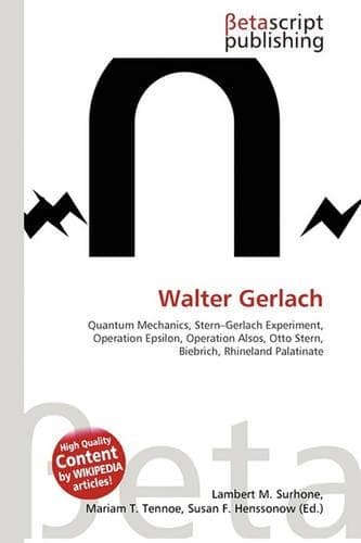 Cover of Walter Gerlach