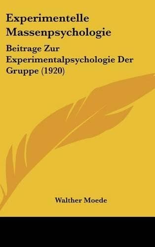 Cover of Experimentelle Massenpsychologie