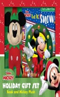 Cover of Disney Junior Mickey Mouse Clubhouse: Let It Snow! Holiday Gift Set Book and Mickey Plush