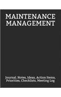 Cover of Maintenance Management