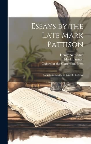 Cover of Essays by the Late Mark Pattison
