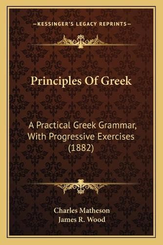 Cover of Principles Of Greek