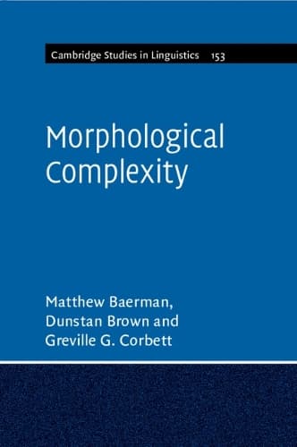 Cover of Morphological Complexity