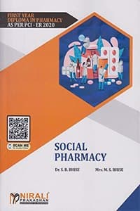 Cover of SOCIAL PHARMACY (First Year FY Diploma Pharmacy - PCI's ER 2020)