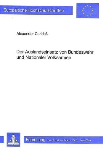 Cover of Der Auslandseinsatz Von Bundeswehr Und Nationaler Volksarmee