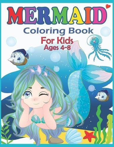 Cover of Mermaid Coloring Book for Kids Ages 4-8