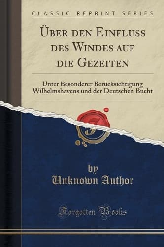 Cover of Über Den Einfluß Des Windes Auf Die Gezeiten