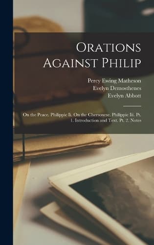 Cover of Orations Against Philip