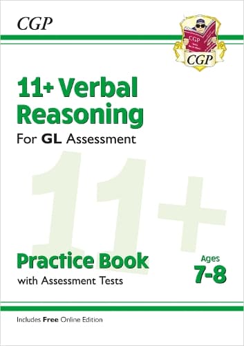 Cover of 11+ GL Verbal Reasoning Practice Book & Assessment Tests - Ages 7-8 (with Online Edition)