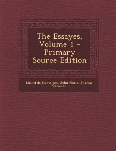 Cover of The Essayes, Volume 1