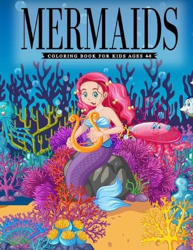 Cover of Mermaids Coloring Book For Kids Ages 4-8