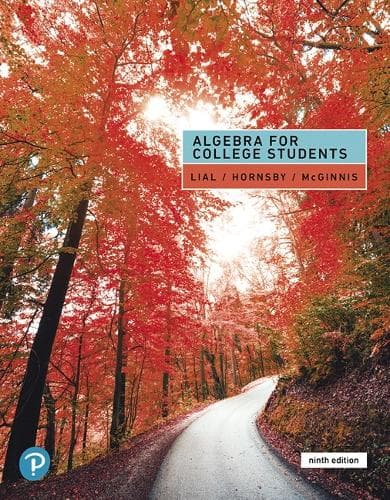 Cover of Algebra for College Students