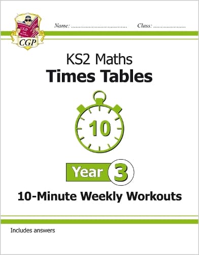 Cover of KS2 Year 3 Maths Times Tables 10-Minute Weekly Workouts