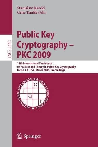 Cover of Public Key Cryptography - PKC 2009