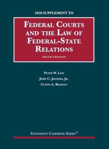 Cover of Federal Courts and the Law of Federal-State Relations, 2020 Supplement