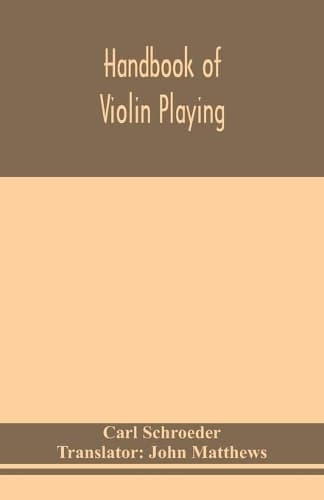 Cover of Handbook of violin playing