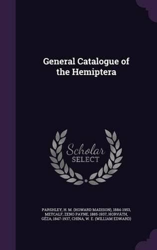 Cover of General Catalogue of the Hemiptera