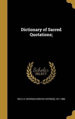 Cover of Dictionary of Sacred Quotations;