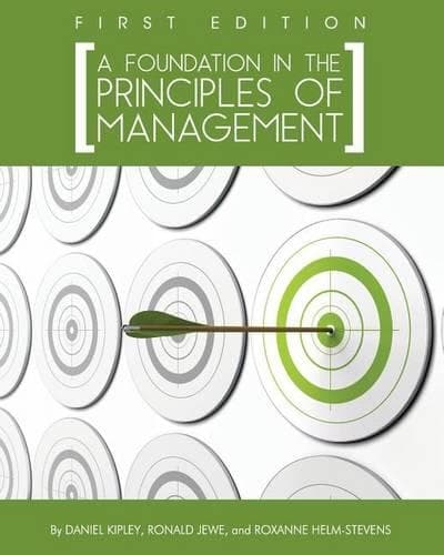 Cover of A Foundation in the Principles of Management (First Edition): (English)