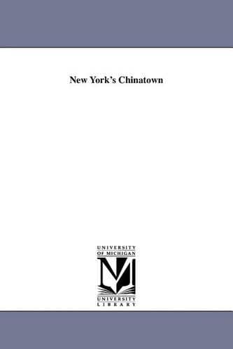 Cover of New York's Chinatown