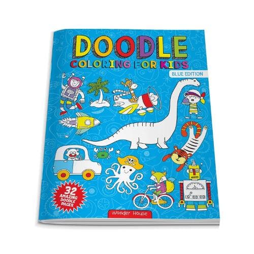 Cover of Doodle Coloring For Kids - Blue Edition