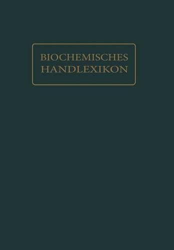 Cover of Biochemisches Handlexikon