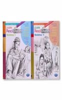 Cover of Navneet Learn Pencil Shading Sketching 1 and 2 â€“ For Elementary Art Prep â€“ How to draw sketches - Pack of 2 Books