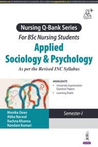 Cover of Applied Sociology & Psychology (Nursing Q-Bank Series For Bsc Nursing Students) Semester-1