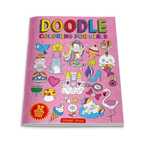 Cover of Doodle Coloring for Girls: Pink Edition