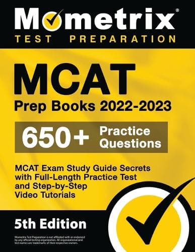 Cover of MCAT Prep Books 2022-2023 - MCAT Exam Study Guide Secrets, Full-Length Practice Test, Step-by-Step Video Tutorials