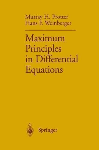 Cover of Maximum Principles in Differential Equations