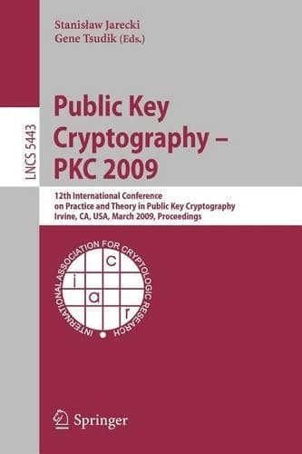 Cover of Public Key Cryptography - Pkc 2009