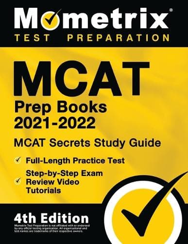 Cover of MCAT Prep Books 2021-2022 - MCAT Secrets Study Guide, Full-Length Practice Test, Step-by-Step Exam Review Video Tutorials