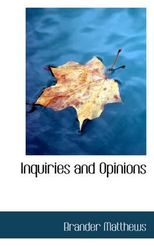 Cover of Inquiries and Opinions