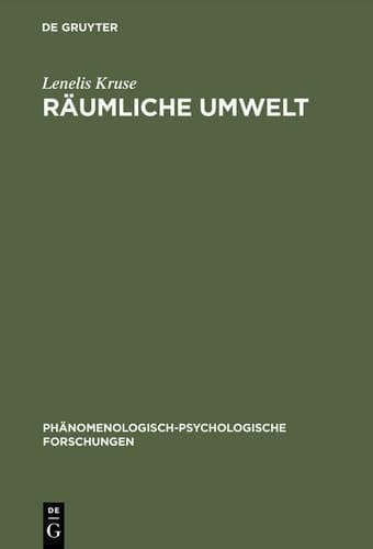 Cover of Raumliche Umwelt